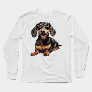 Dachshund Wiener Sausage Dog Cute Long Sleeve T-Shirt